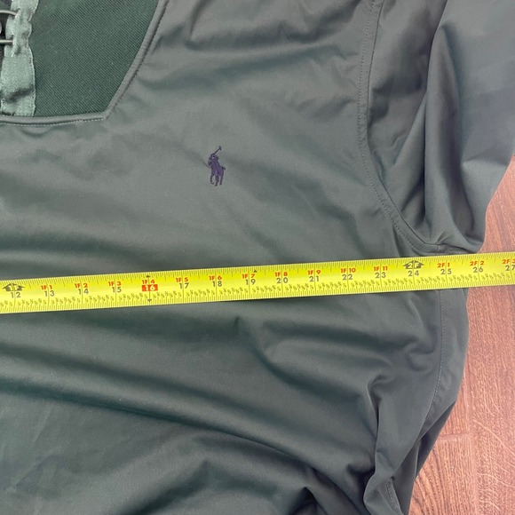 VTG Polo Golf Ralph Lauren Pullover Golf Jacket Green Mens XL Preppy Mock Neck - Picture 9 of 11